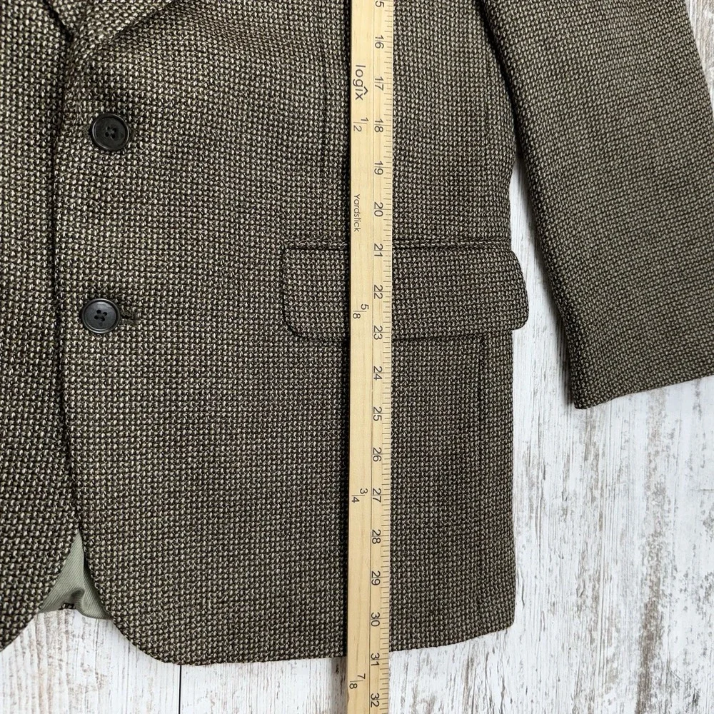 Vtg Oscar de‎ la Renta Mens Sport Coat Blazer 41R 100% Wool 2 Button Houndstooth